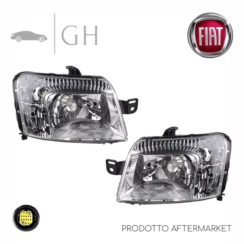 SET COPPIA FARI / PROIETTORI / FANALI ANT. SINISTRO E DESTRO FIAT PANDA 169 2005 - 51717076