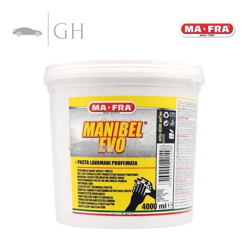 MAFRA - PASTA LAVAMANI SGRASSANTE PROFESSIONALE PER OFFICINE MANIBEL EVO 4000 ML