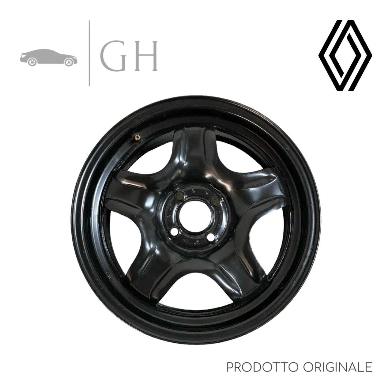 RUOTA / CERCHIO IN FERRO RENAULT CLIO V SERIE 2022 (16'') 6,5Jx16H2 - 403009334R / 403002365R