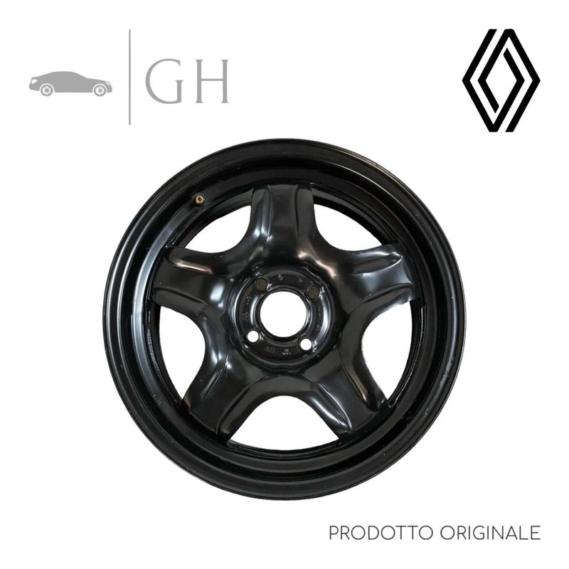 RUOTA / CERCHIO IN FERRO RENAULT CLIO V SERIE 2022 (16'') 6,5Jx16H2 - 403009334R / 403002365R