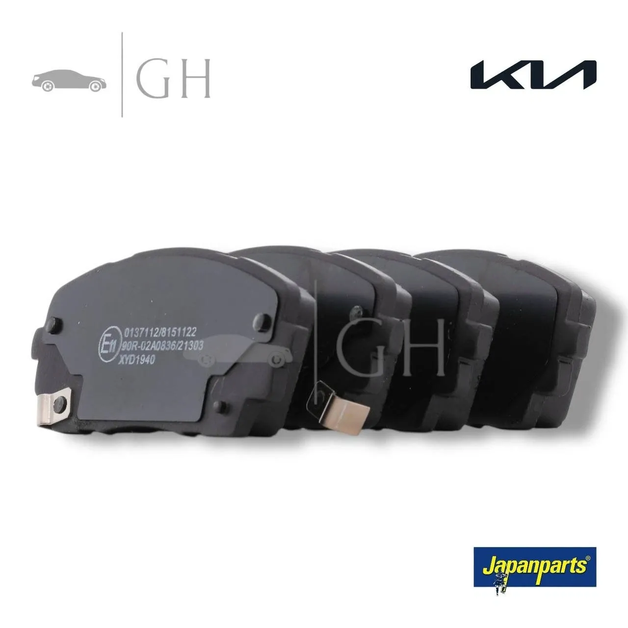 JAPANPARTS - KIT PASTIGLIE / PATTINI / PASTICCHE FRENO ANT KIA PICANTO (II) - PA-K23AF