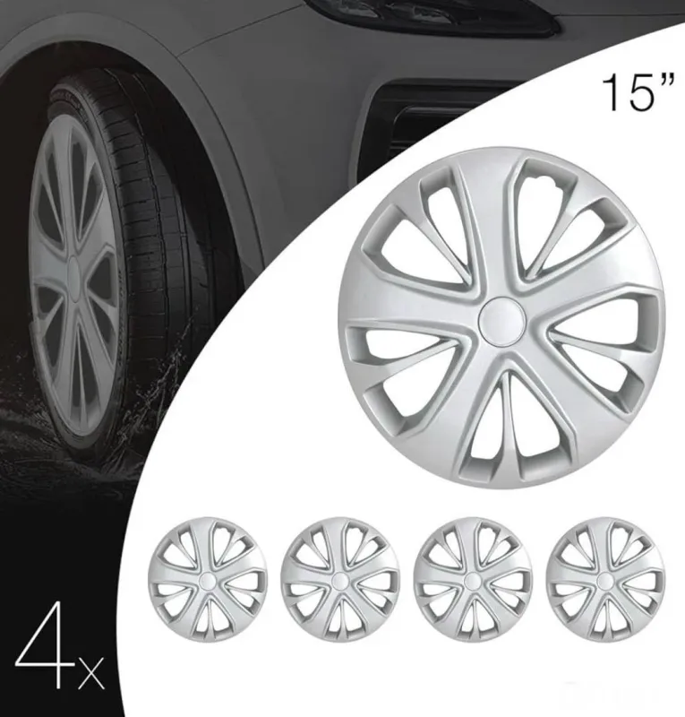 KIT 4 COPRICERCHI / COPPE / BORCHIE / PLATTO RUOTA 15'' RENAULT CLIO (IV)
