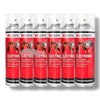 GENART - 6 X ELECTRONIC SPRAY DISOSSIDANTE / PULITORE CIRCUITI ELETTRICI