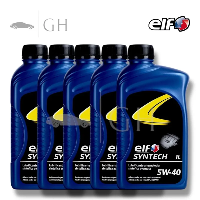ELF - 5 X 1 LT / LITRO OLIO MOTORE AUTO 5W40 SYNTECH - BENZINA / DIESEL