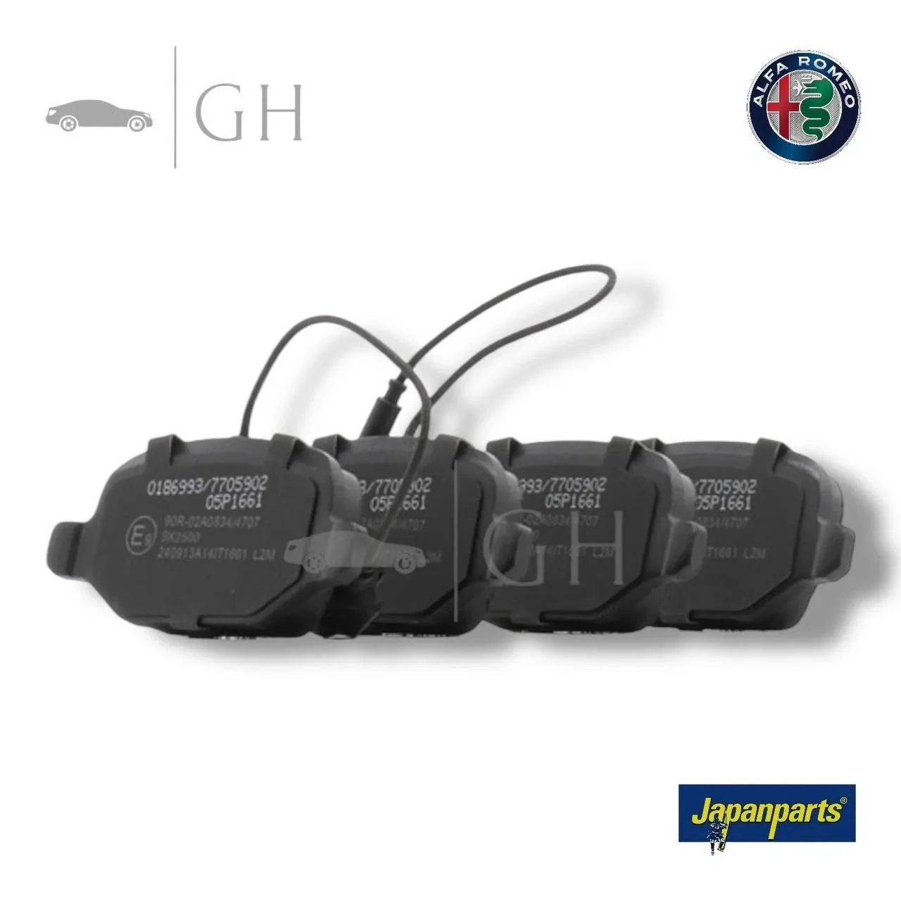 JAPANPARTS - KIT PASTIGLIE / PATTINI / PASTICCHE FRENO POST. ALFA ROMEO MITO