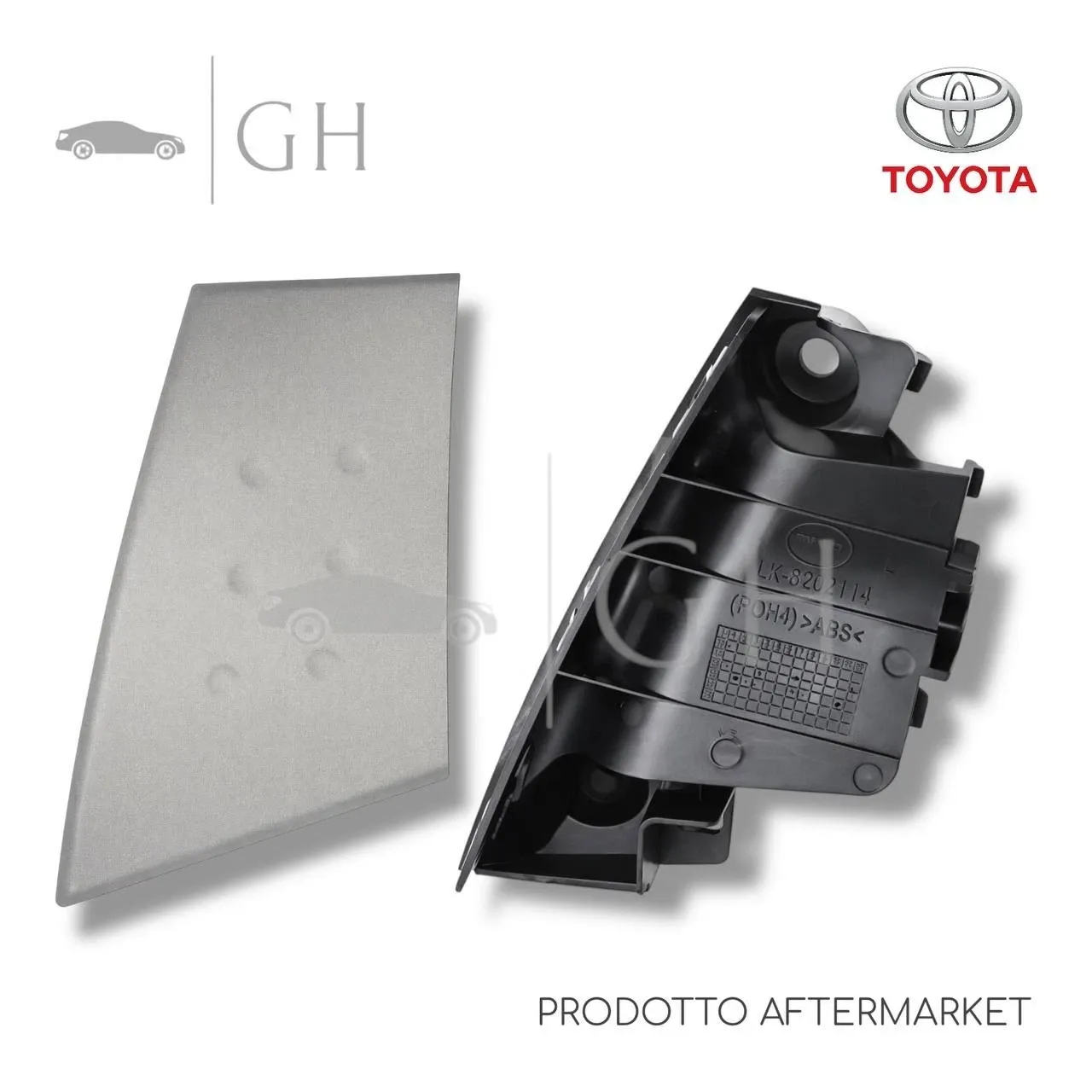 KIT 2 PZ BASE + COVER MANIGLIA INTERNA PORTA / SPORTELLO ANT SX TOYOTA AYGO (I)