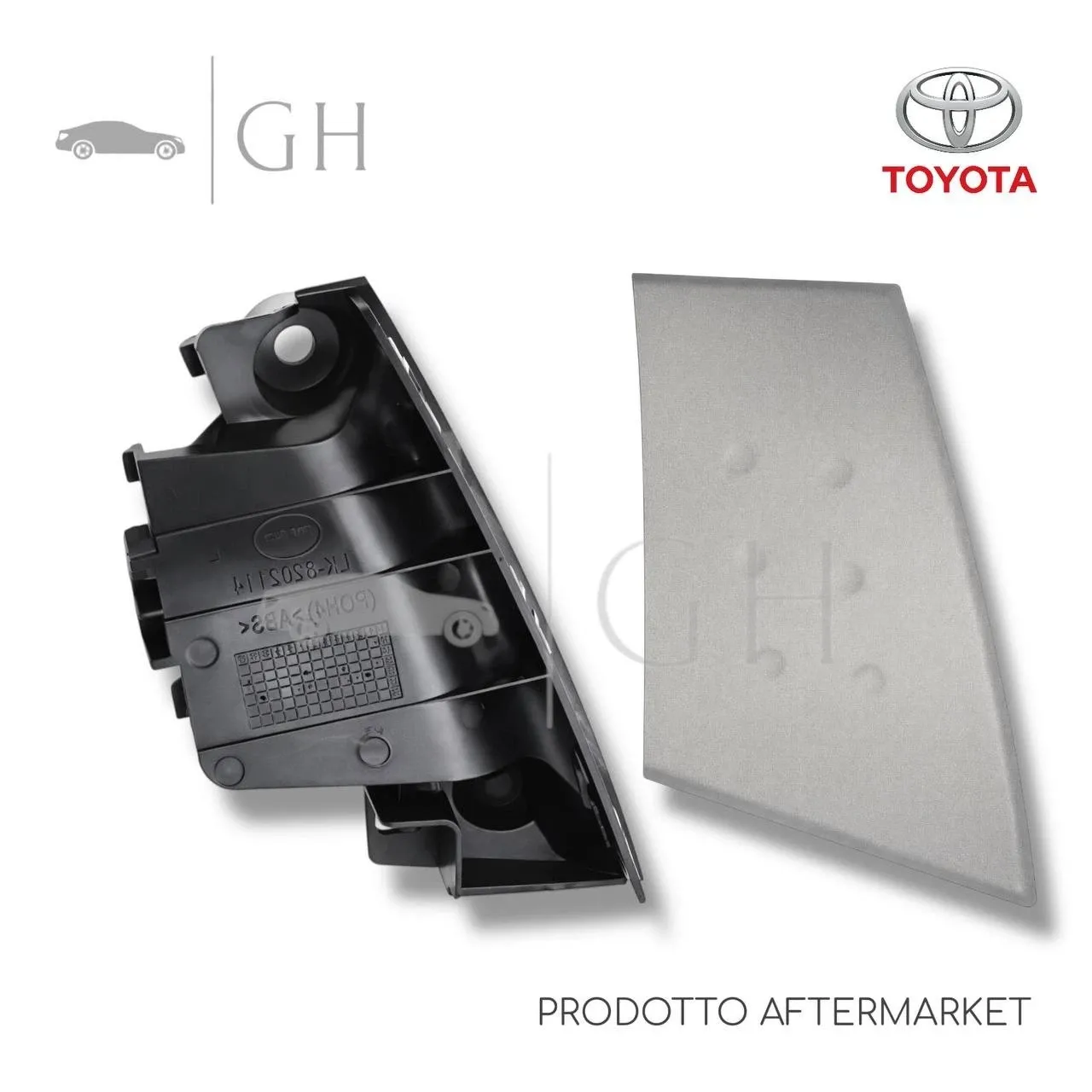 KIT 2 PZ BASE + COVER MANIGLIA INTERNA PORTA / SPORTELLO ANT DX TOYOTA AYGO (I)