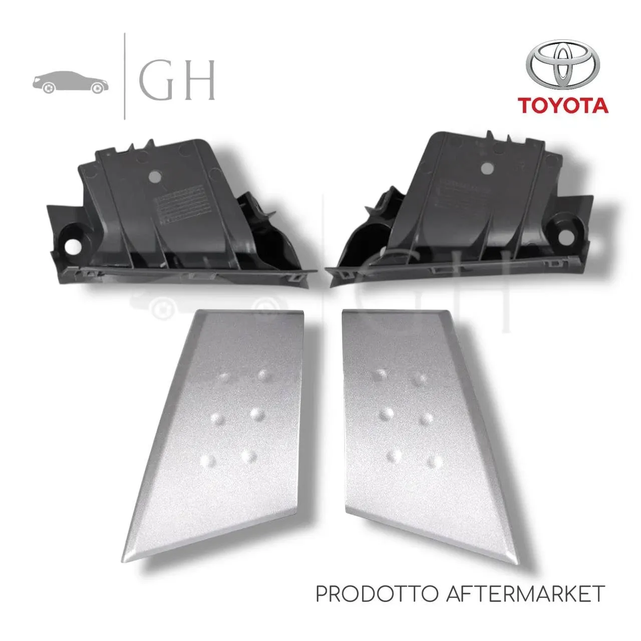 SET 4 PZ BASI + COVER MANIGLIA INTERNA PORTA / SPORTELLO SX / DX TOYOTA AYGO (I)