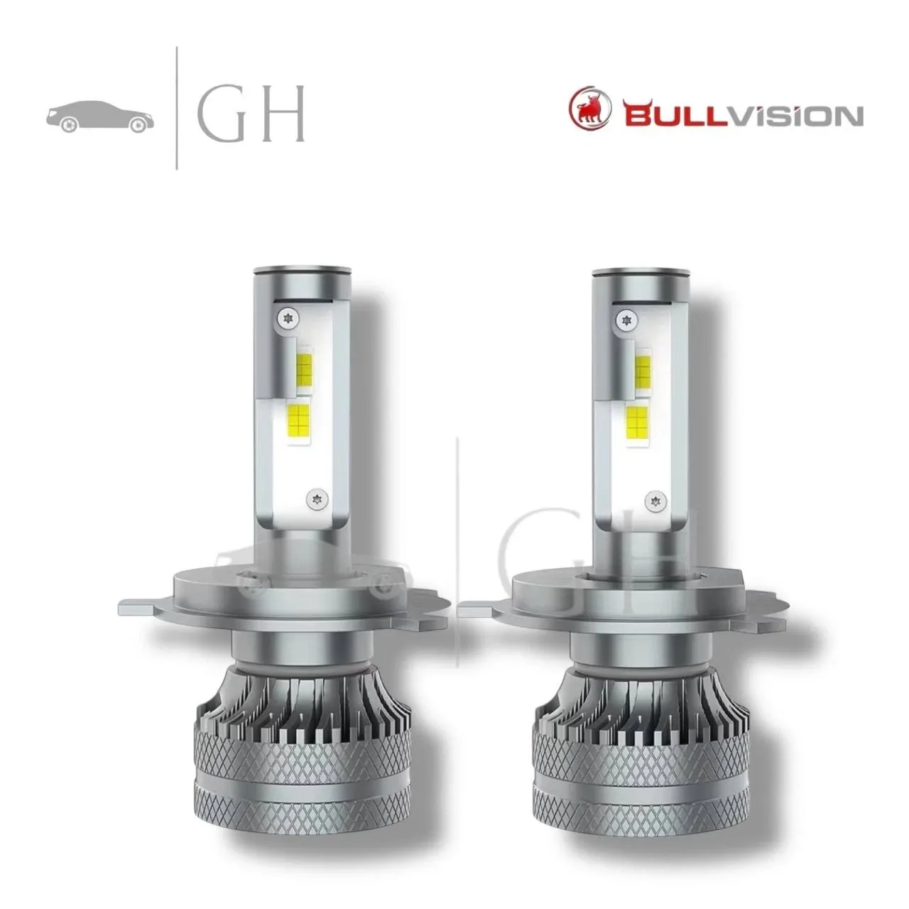 BULL VISION - KIT COPPIA LAMPADE H4 LED 6000K CAMBUS FARI / PROIETTORI AUTO MOTO