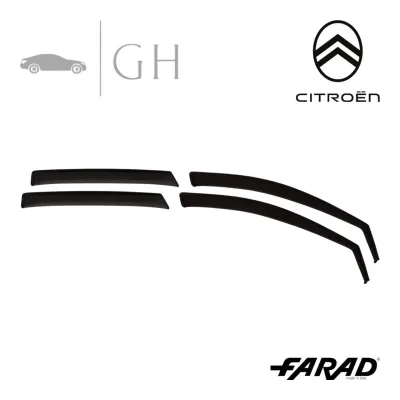FARAD - SET 4 DEFLETTORI ARIA ANTIVENTO /ANTIPIOGGIA FUME' CITROEN C3 AIRCROSS 2