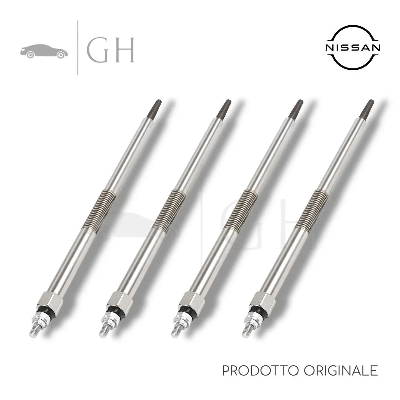 ORIGINALE - KIT 4 CANDELETTE PRERISCALDAMENTO ACCENSIONE NISSAN X-TRAIL 2.2 DCI