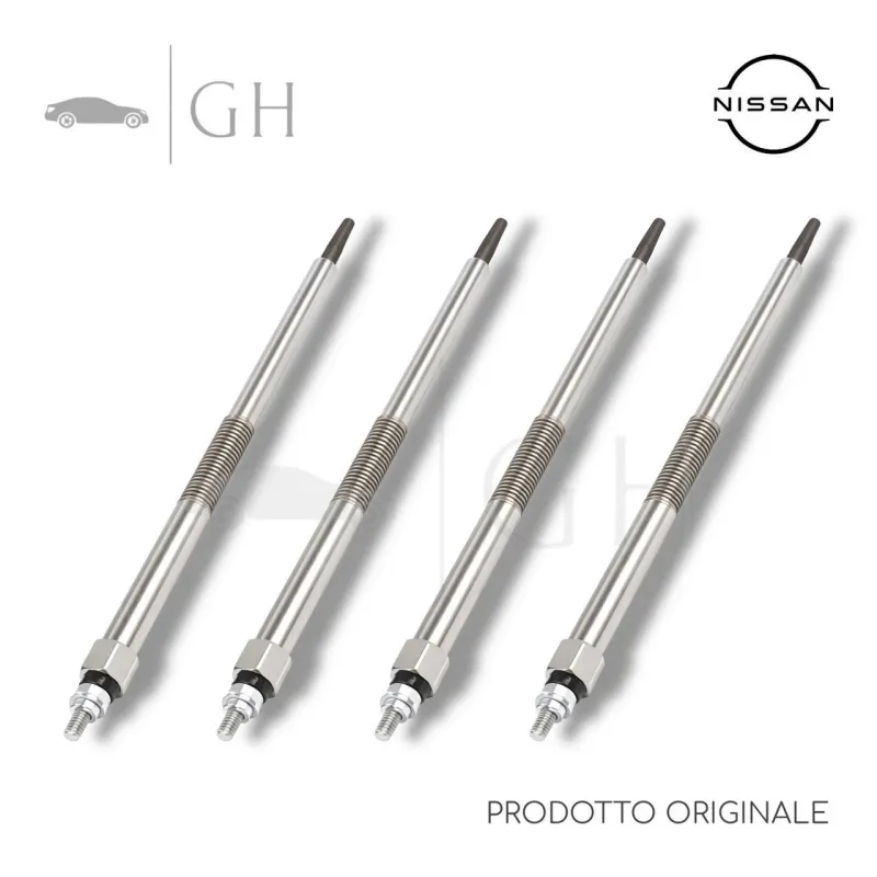 ORIGINALE - KIT 4 CANDELETTE PRERISCALDAMENTO ACCENSIONE NISSAN X-TRAIL 2.2 DCI