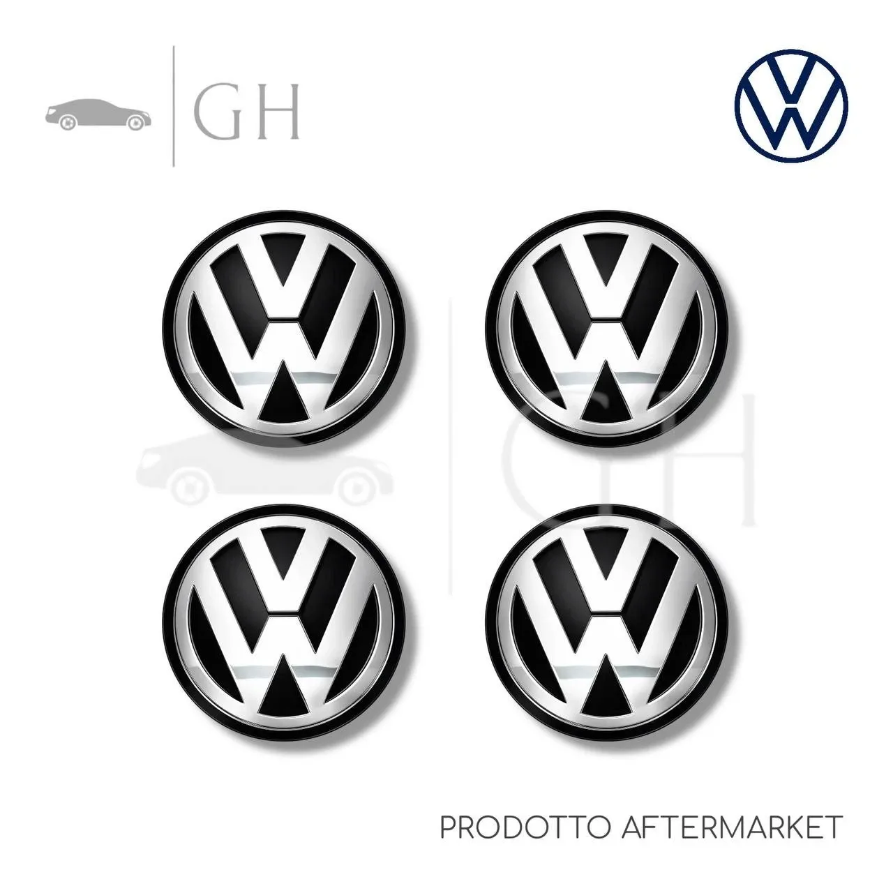 ORIGINALE - KIT 4 TAPPI / COPERCHI / COPRI MOZZI RUOTE / CERCHI VW POLO (IV)