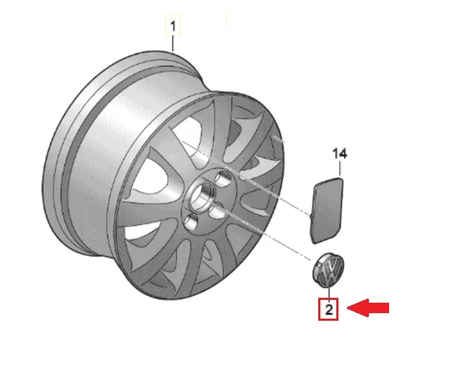 ORIGINALE - KIT 4 TAPPI / COPERCHI / COPRI MOZZI RUOTE / CERCHI VW POLO (IV)