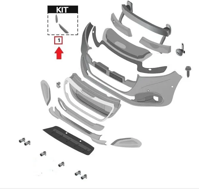 STAFFA / GUIDA / SUPPORTO LATO SX PARAURTI ANT PEUGEOT 208 (I)