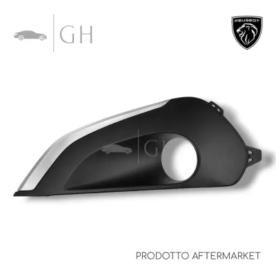 GRIGLIA / CORNICE FENDINEBBIA C/CROMATURA SX PARAURTI ANT. PEUGEOT 208 (I) REST.