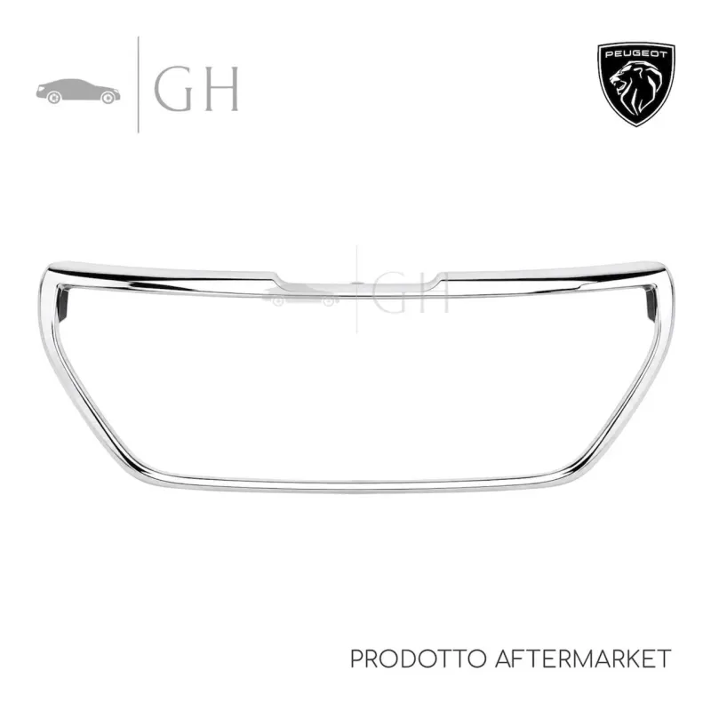 CORNICE CROMATA GRIGLIA RADIATORE PARAURTI ANT. PEUGEOT 208 (I) RESTYLING