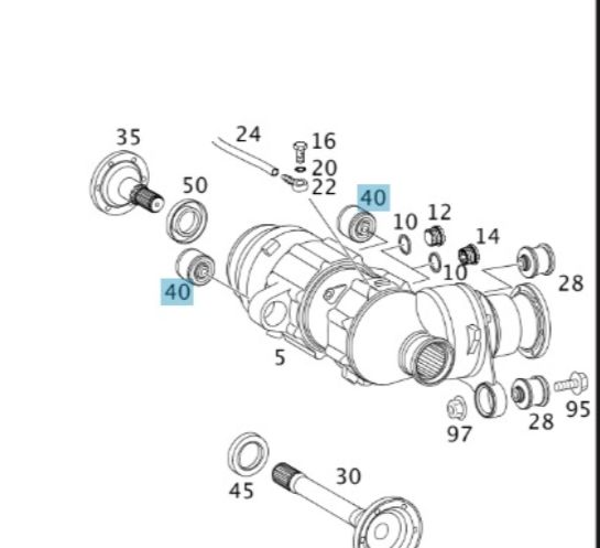 KIT SILENT BLOCK TRASMISSIONE DIFFERENZIALE ANTERIORE MERCEDES VIANO W639 - A6393330150 - A4602801586