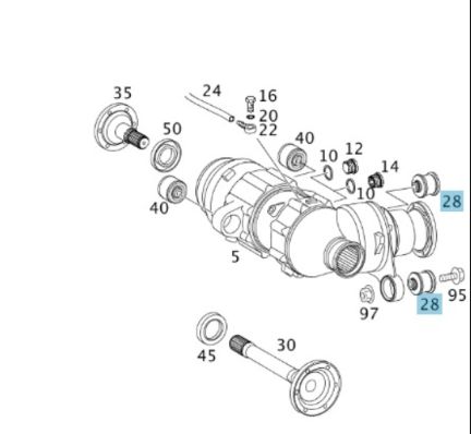 KIT SILENT BLOCK TRASMISSIONE DIFFERENZIALE ANTERIORE MERCEDES VIANO W639 - A6393330150 - A4602801586