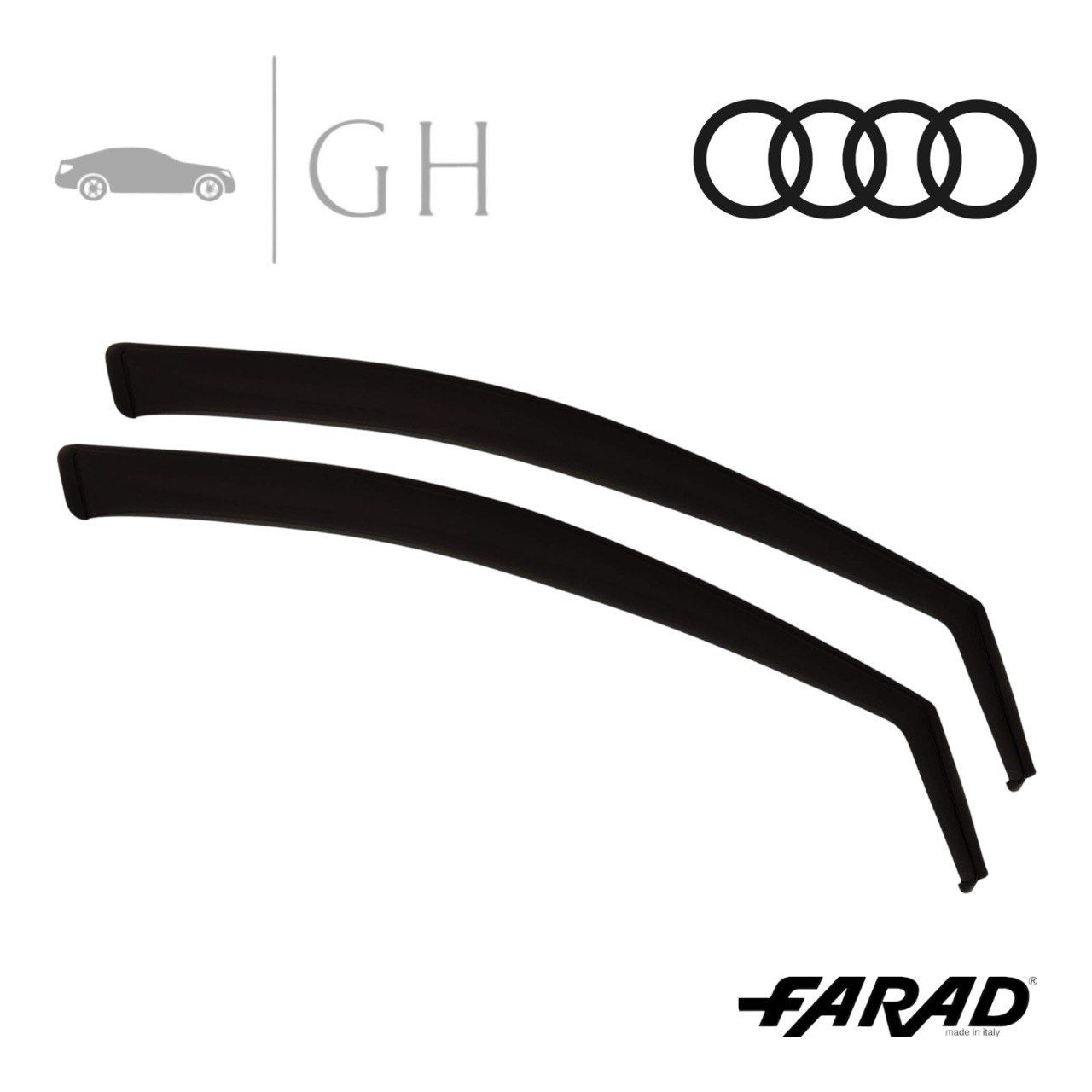 FARAD - SET 2 DEFLETTORI ARIA ANTIVENTO / ANTIPIOGGIA FUME' AUDI Q3 (I) - 14.162M
