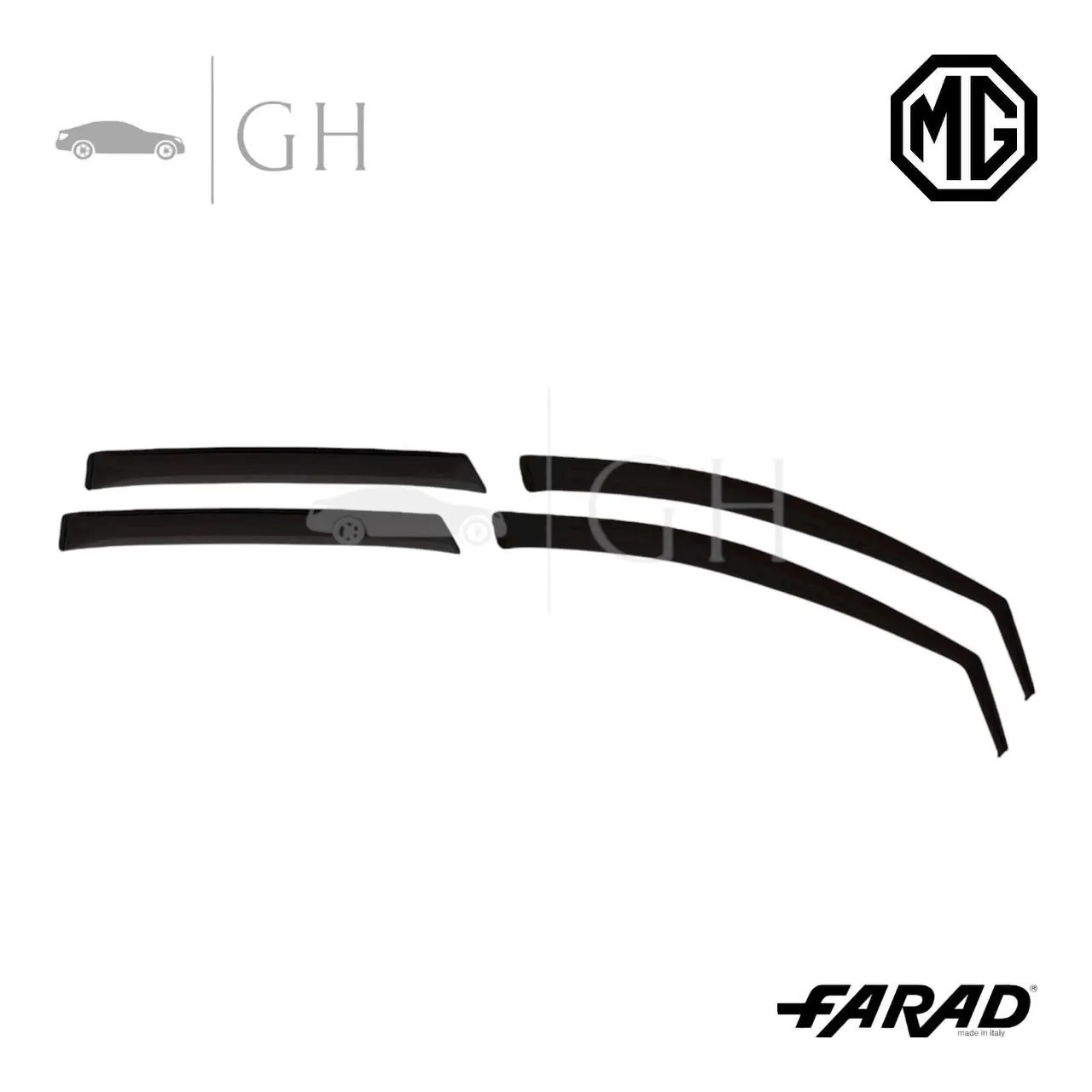 FARAD - SET 4 DEFLETTORI ARIA ANTIVENTO / ANTIPIOGGIA FUME' MG ZS (III)