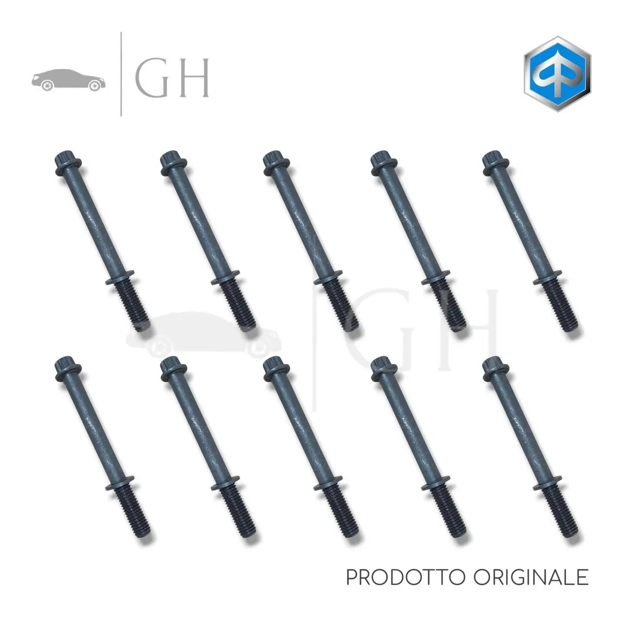 ORIGINALE - SET 10 VITI TORX M10x95 TETSATA MOTORE PIAGGIO PORTER MULTITECH E5
