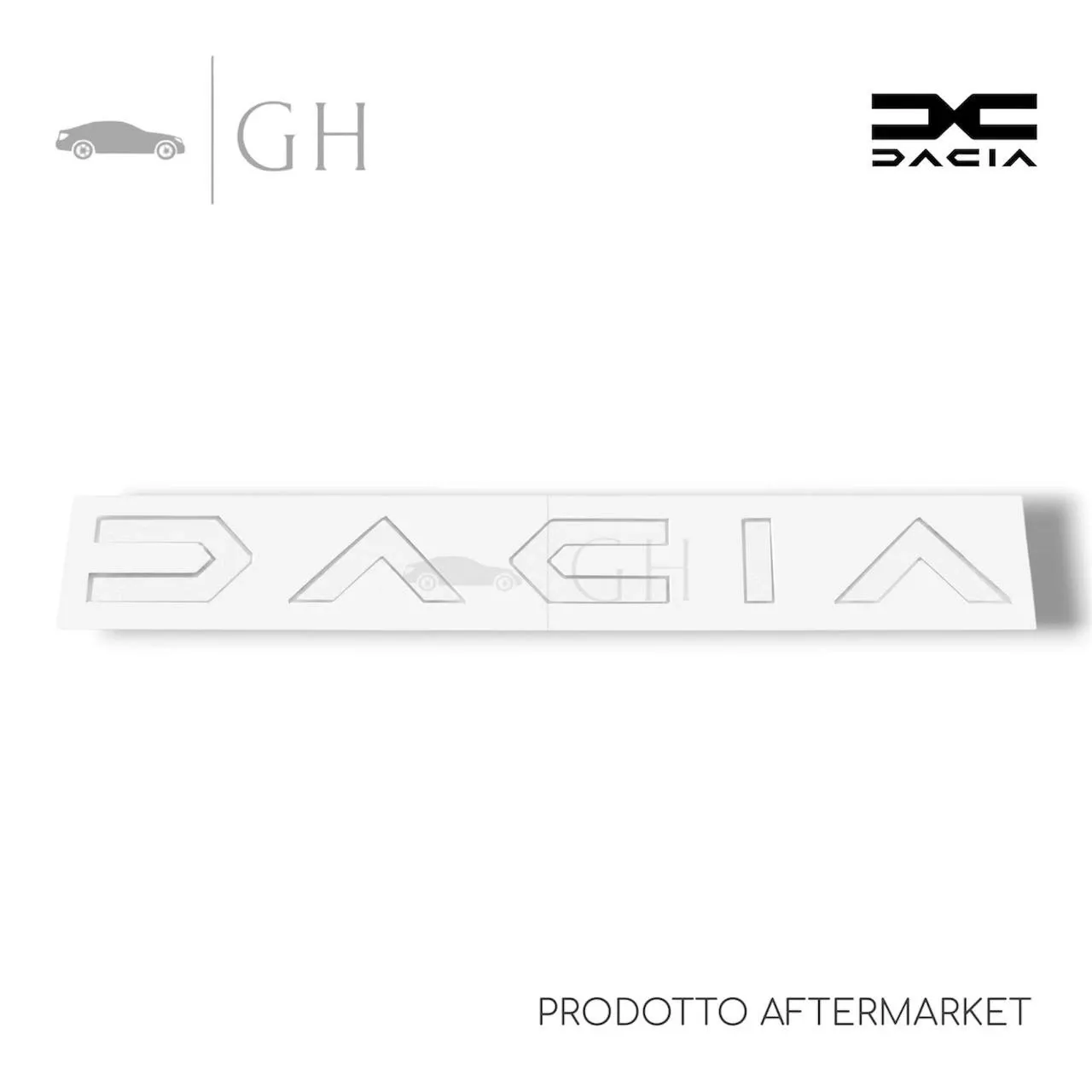 FREGIO / STEMMA / LOGO / EMBLEMA / SCRITTA 3D BIANCA DACIA SANDERO (III)