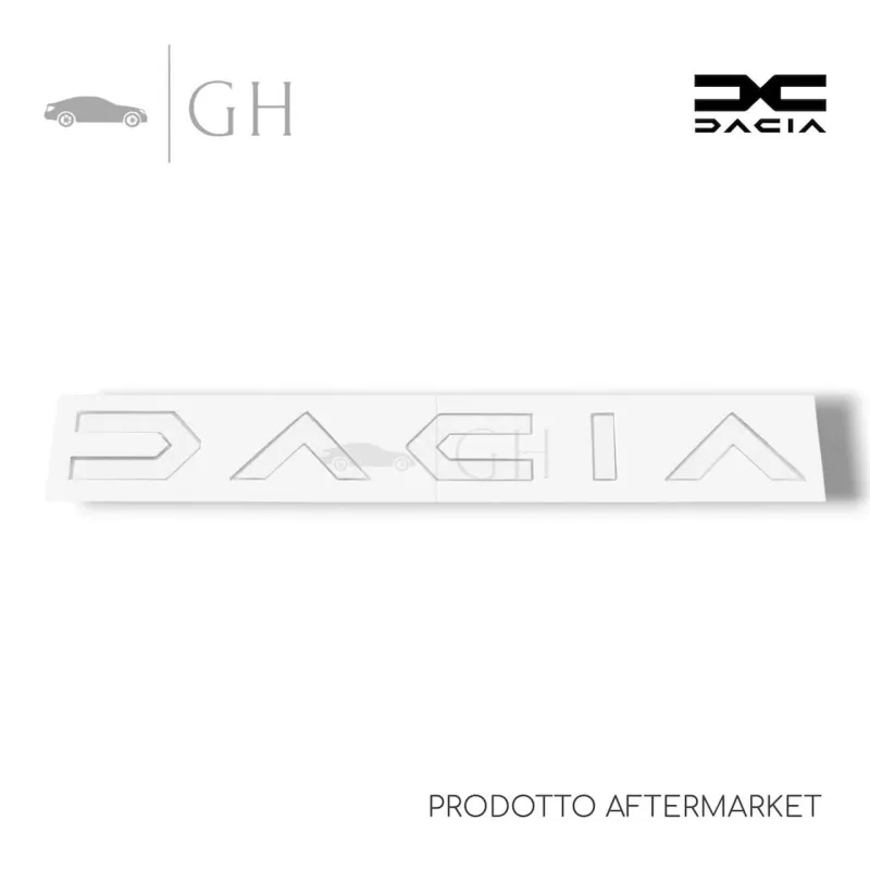 FREGIO / STEMMA / LOGO / EMBLEMA / SCRITTA 3D BIANCA DACIA SANDERO (III)