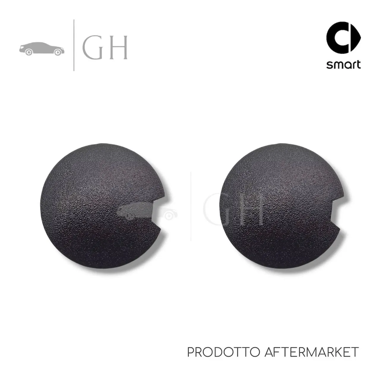 KIT 2 PZ. TAPPI COPRIGANCI NERI / COPERTURE TRAINO ANT. E POST. SMART FORTWO 451