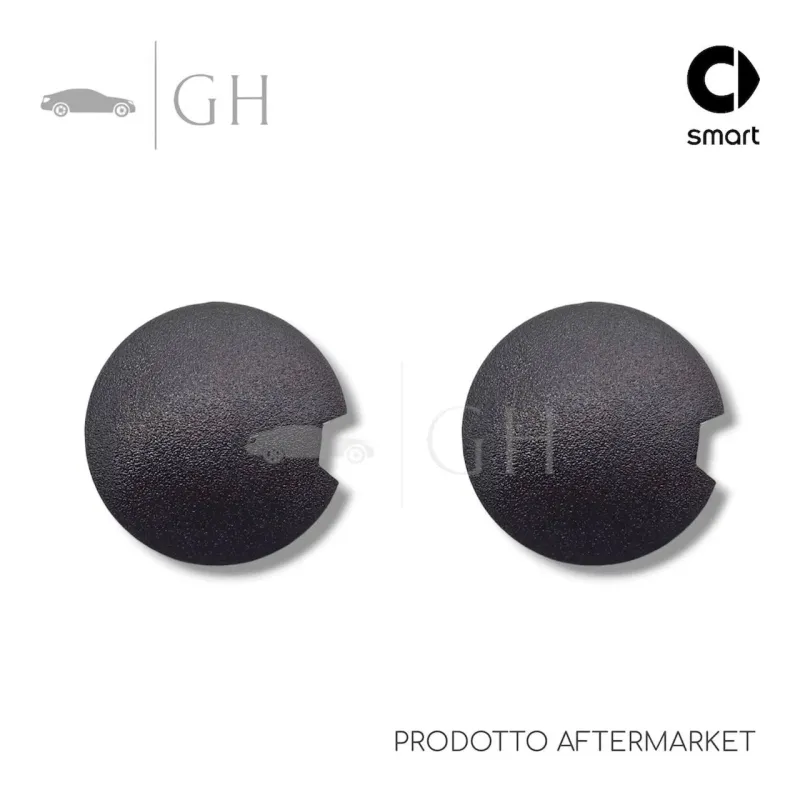 KIT 2 PZ. TAPPI COPRIGANCI NERI / COPERTURE TRAINO ANT. E POST. SMART FORTWO 451