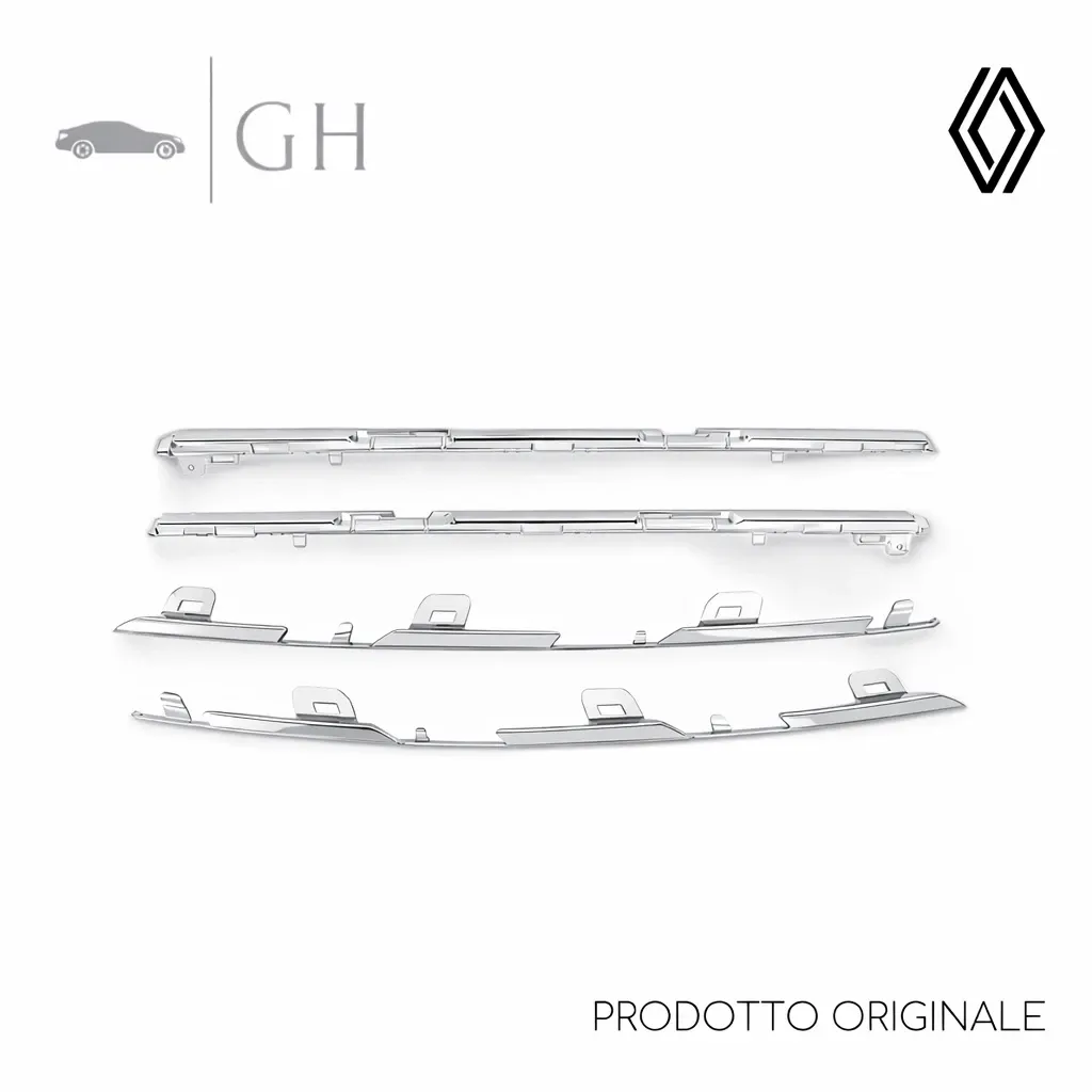 KIT 4 PZ MODANATURE GRIGLIA RADIATORE CROMATE PARAURTI ANT. RENAULT CAPTUR (II)