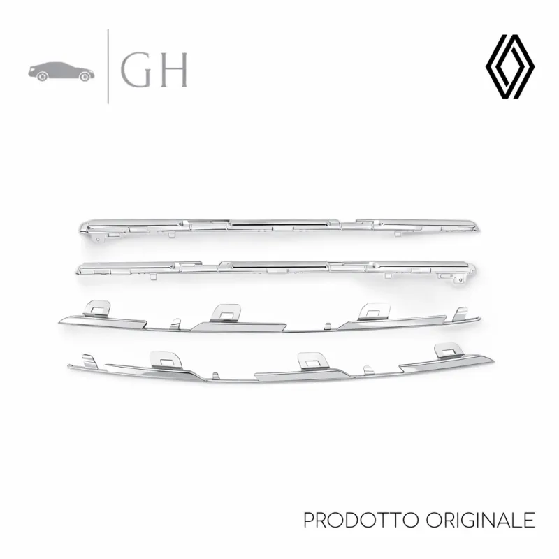 KIT 4 PZ MODANATURE GRIGLIA RADIATORE CROMATE PARAURTI ANT. RENAULT CAPTUR (II)