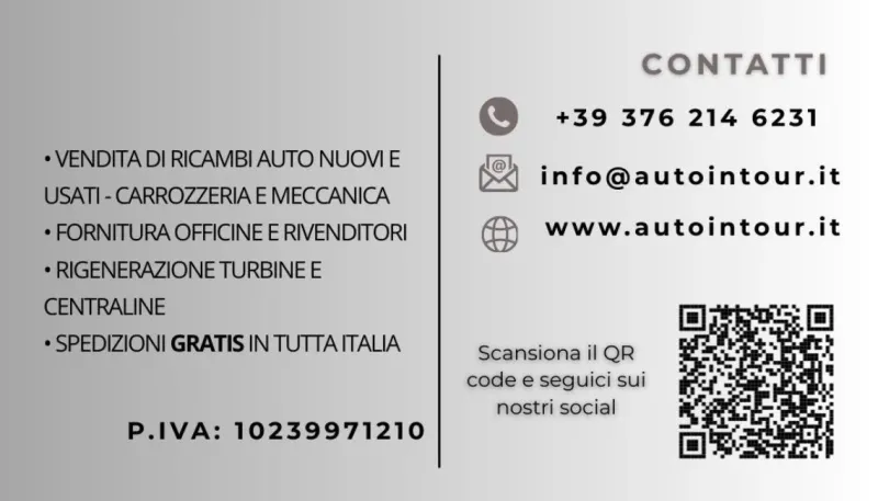 ORIGINALE - TUBO / MANICOTTO SCAMBIATORE DI CALORE FIAT IDEA 1.3 MJT - 51742188