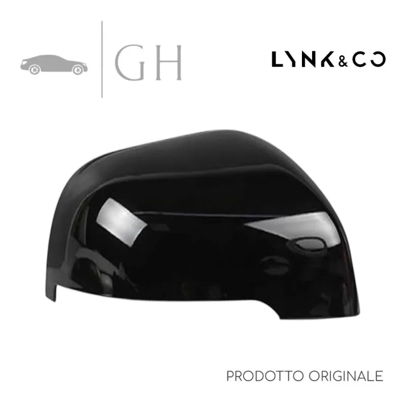 ORIGINALE - CALOTTA SPECCHIO RETROVISORE NERA ANT. DX LYNK &amp; CO 01 2018 - 8888368272