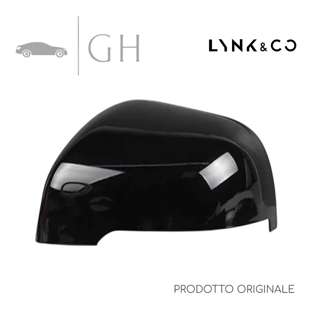 ORIGINALE - CALOTTA SPECCHIO RETROVISORE NERA ANT. SX LYNK &amp; CO 01 2018 - 8888368265