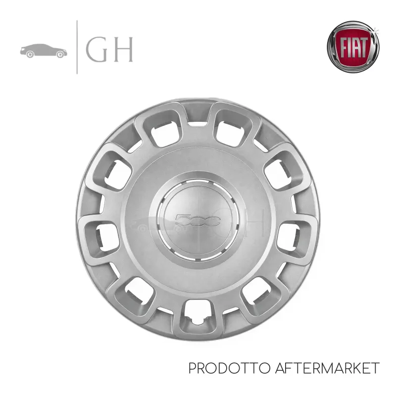 COPPA COPRIRUOTA / COPRICERCHIO / BORCHIA RUOTA FIAT 500 15" POLLICI