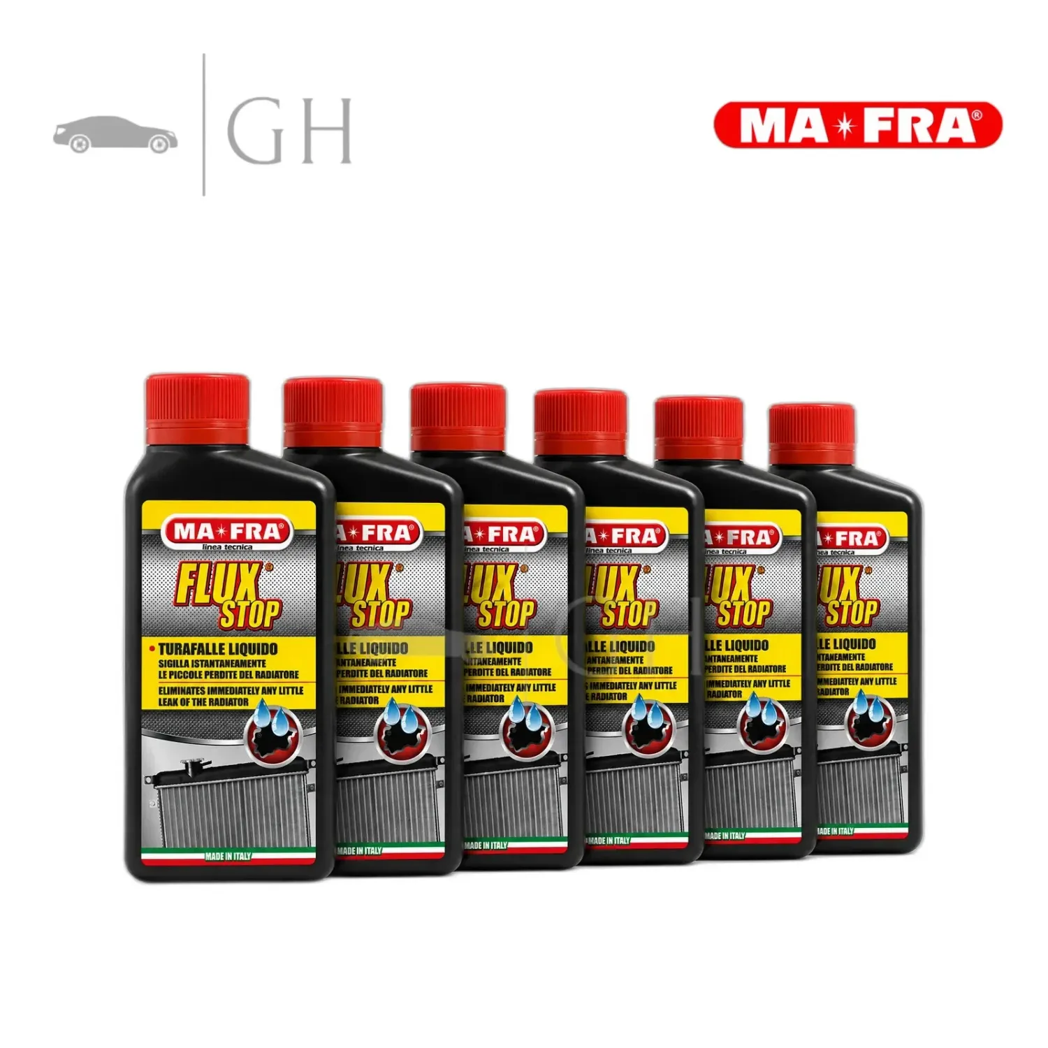 MAFRA - 6X ADDITIVI FLUX STOP TURAFALLE LIQUIDO RADIATORE RIPARA OTTURA PERDITE