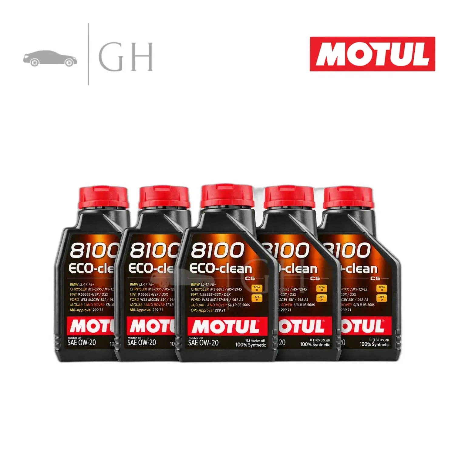 MOTUL - 5 X 1 LT /LITRO OLIO MOTORE AUTO 0W20 8100 ECO CLEAN - BENZINA / DIESEL