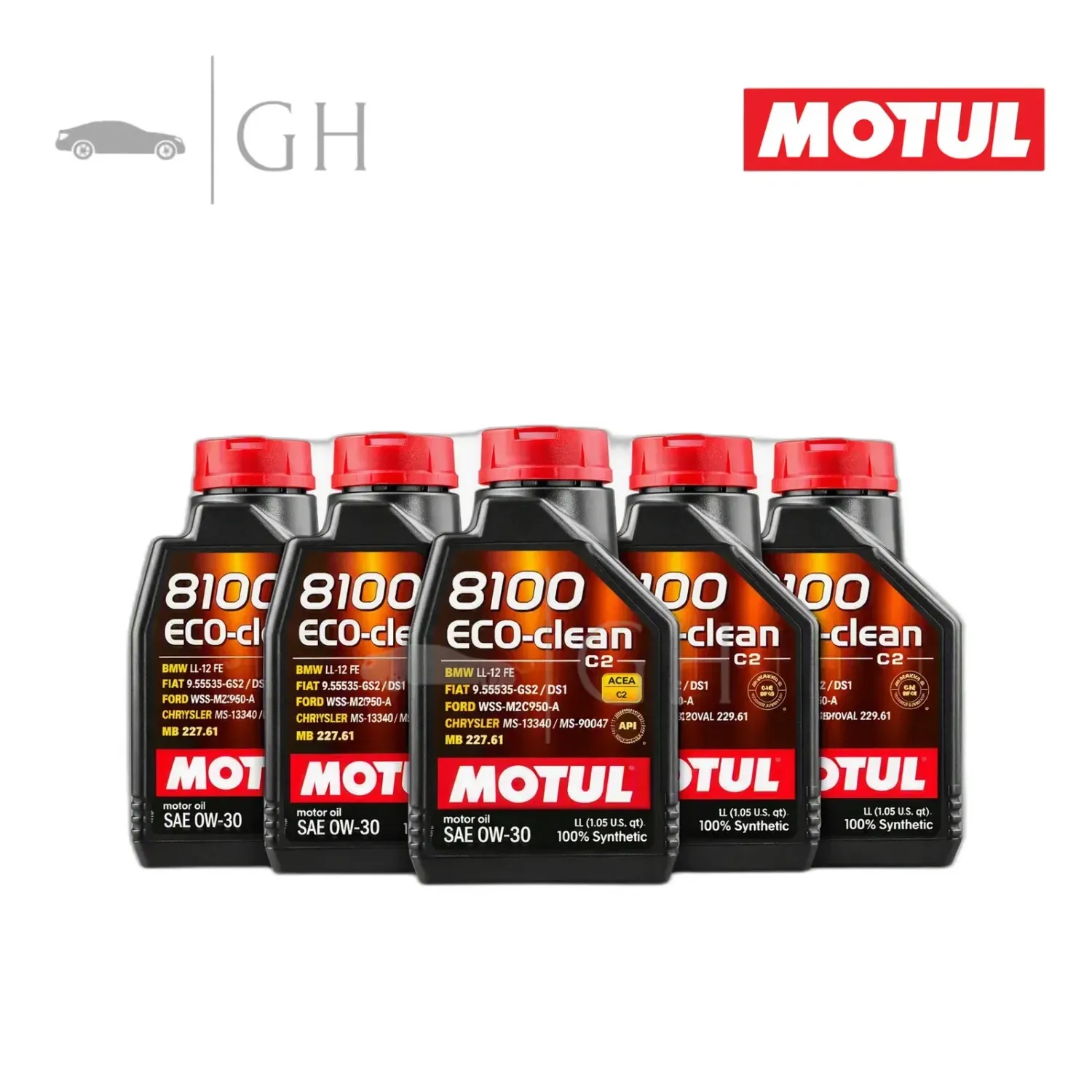 MOTUL - 5 X 1 LT / LITRO OLIO MOTORE AUTO 0W30 8100 ECO CLEAN - BENZINA / DIESEL