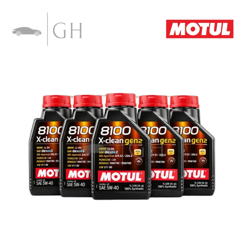 MOTUL - 5 X 1 LT /LITRO OLIO MOTORE AUTO 5W40 8100 X-CLEAN GEN2 - BENZ. / DIESEL