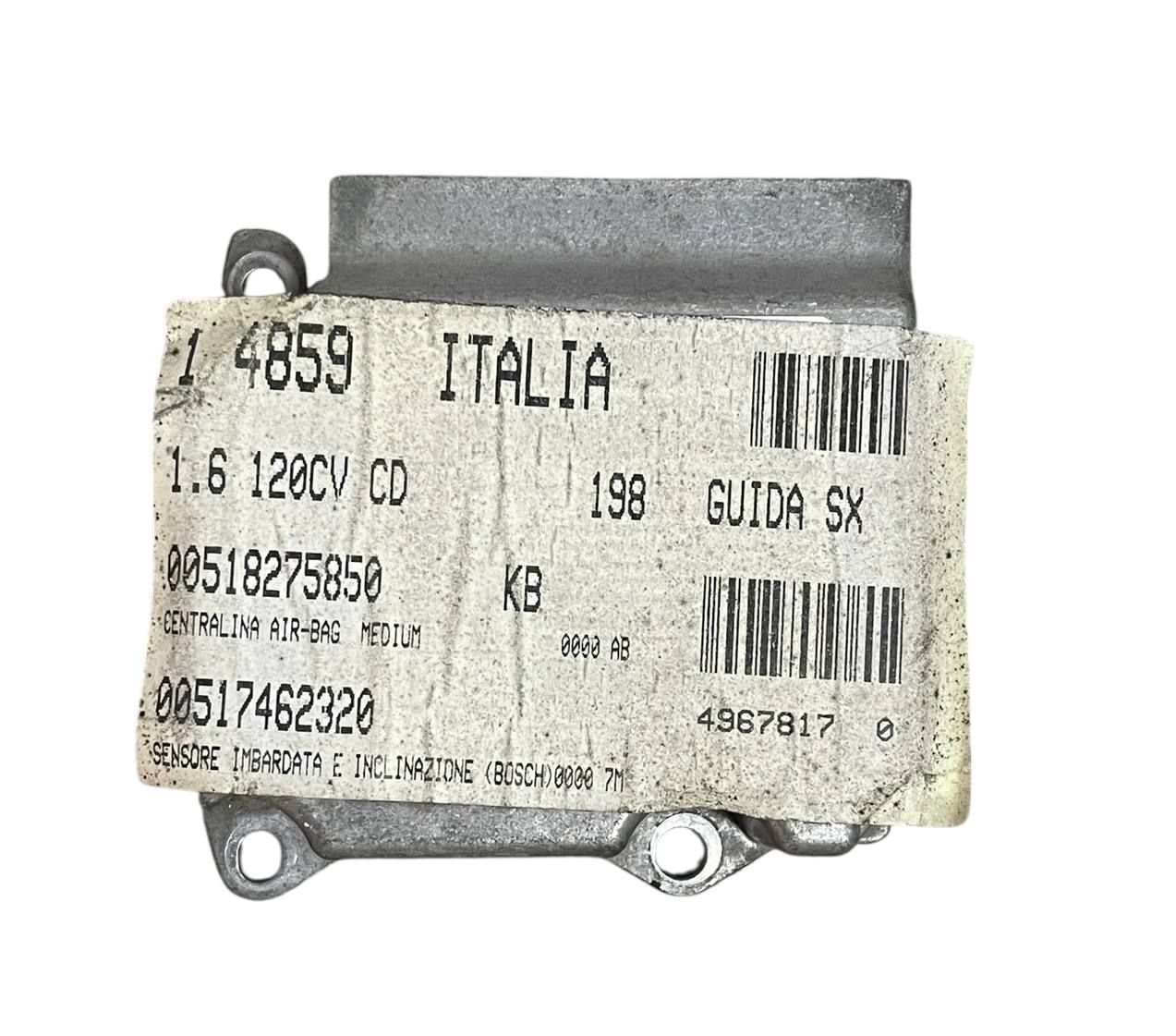 CENTRALINA AIRBAG FIAT BRAVO 198 2008 - 51827585 - 51746232