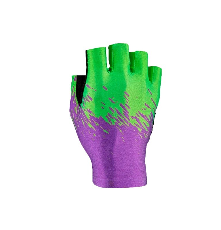 Guantes Supacaz SupaG - Morado Con Verde Cortos