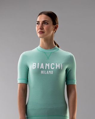 T-Shirt BIANCHI - Turquesa - Beige