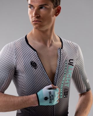 Bianchi - Camisa ligera gris con ziper