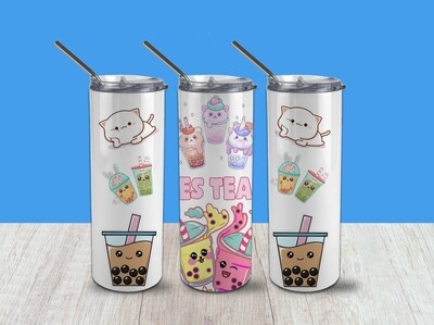 20 oz Kawaii Boba BesTea Stainless Steel Insulated Sublimation Tumbler