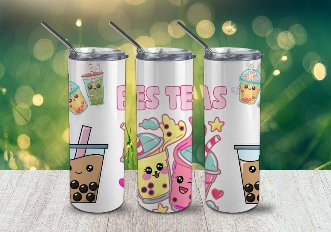 BesTea Milk Teas themed Tumblers 20 oz Stainless Steel Insulated Sublimation Tumbler