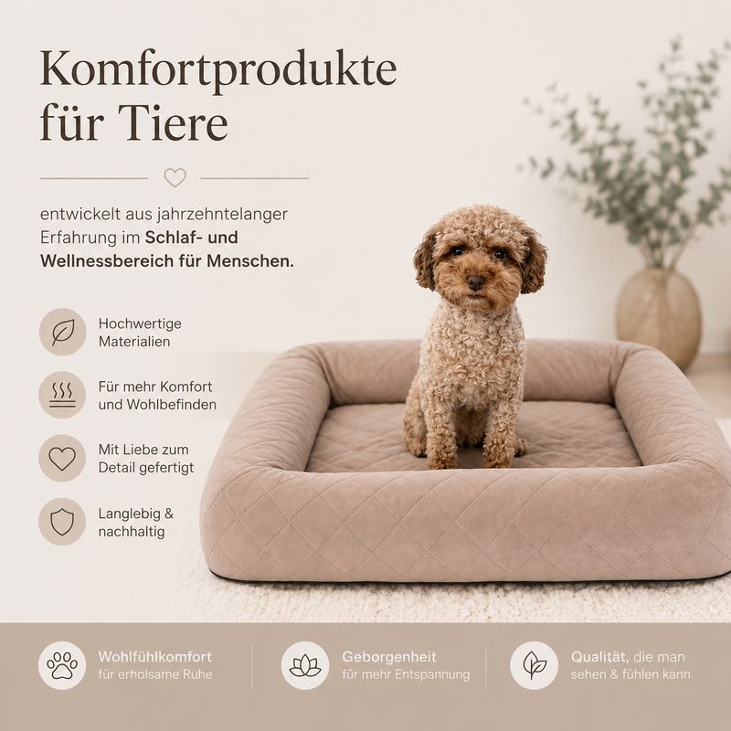 Orthopädisches Hundebett S/M mit Wendekern und Ferninfrarot