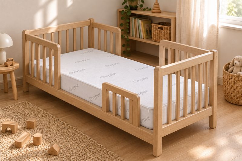 Oxypur Kids Kindermatratze 70 × 140 × 12 cm – AquaStop & belüfteter Schaumkern
