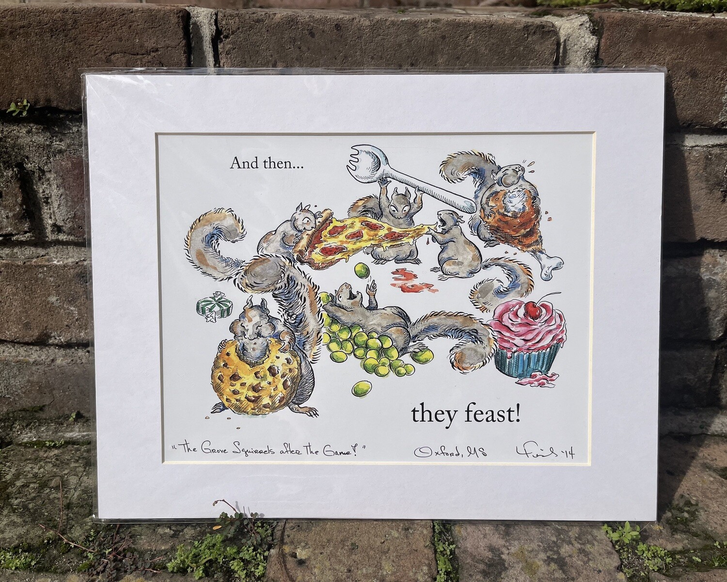 And Now They Feast matted print 11x14