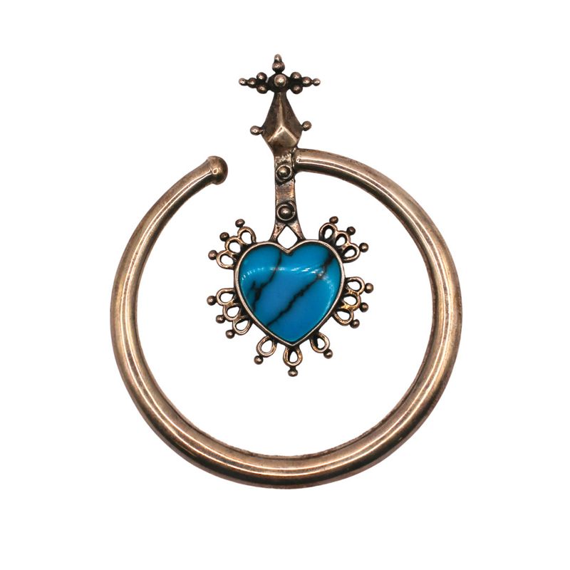 Queen of Hearts Silver w/ turquoise